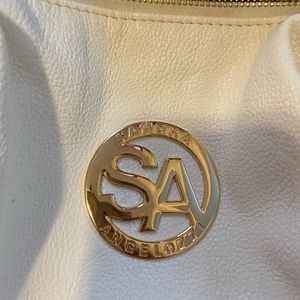 White leather clutch